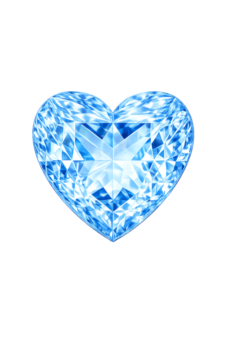 Simulated Aquamarine, Heart