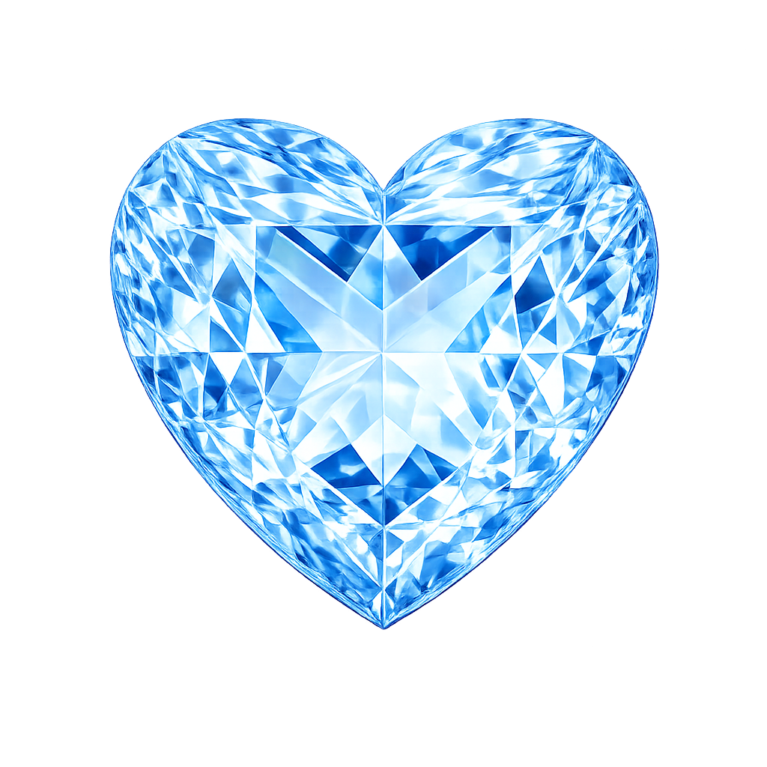 Simulated Aquamarine, Heart