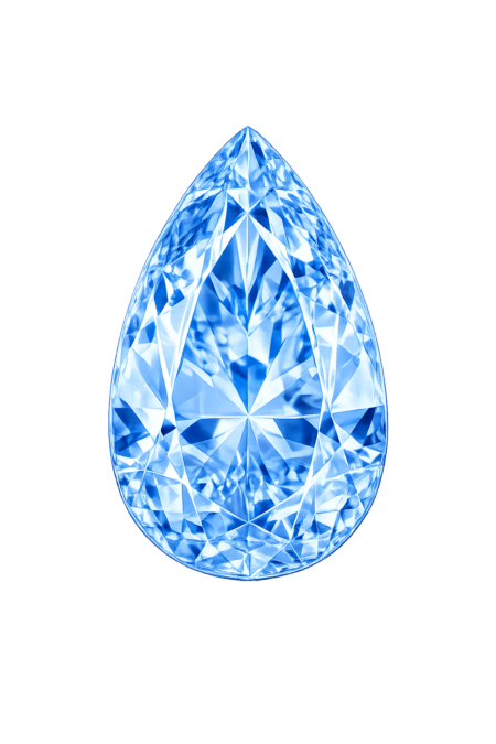 Simulated Aquamarine, Pear