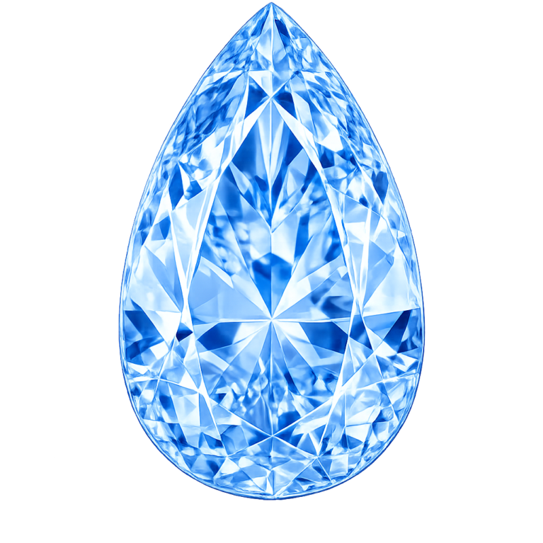 Simulated Aquamarine, Pear