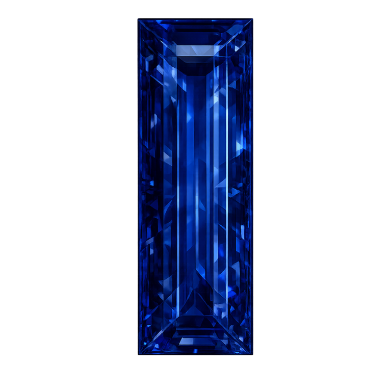 Simulated Blue Spinel, Baguette