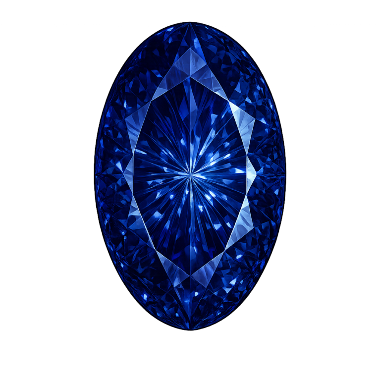 Simulated Blue Spinel, Oval
