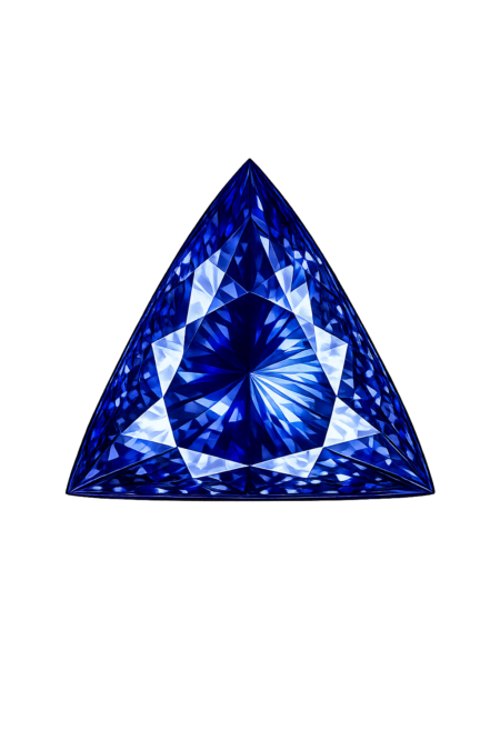 Simulated Blue Spinel, Triangle