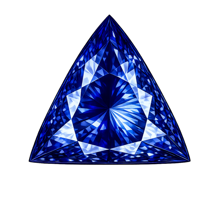 Simulated Blue Spinel, Triangle