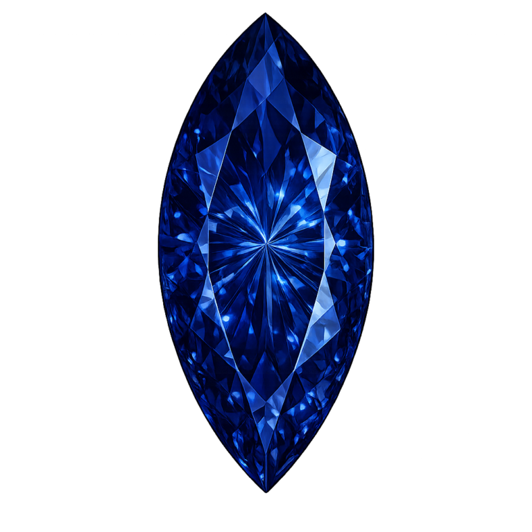 Simulated Blue Spinel, Marquise