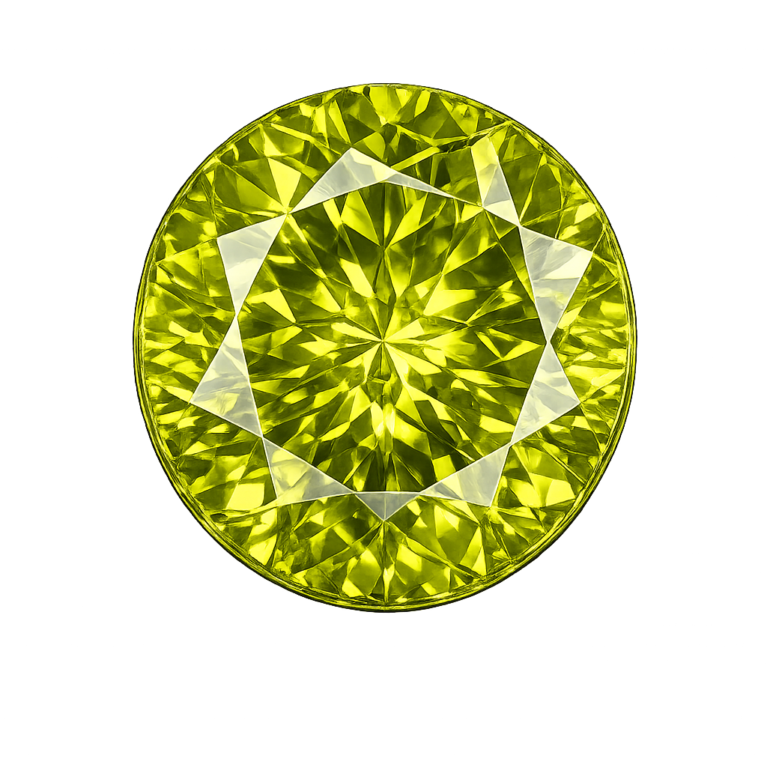 Simulated Green Peridot, Round