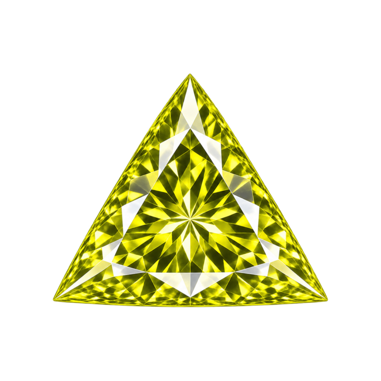 Simulated Green Peridot, Triangle