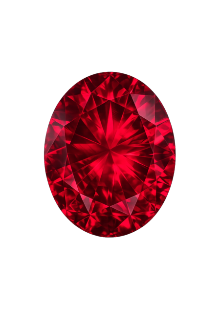 Simulated Red Ruby, Oval