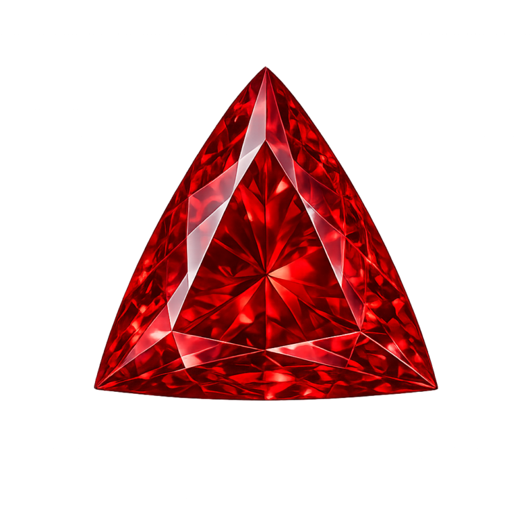 Simulated Red Ruby, Triangle