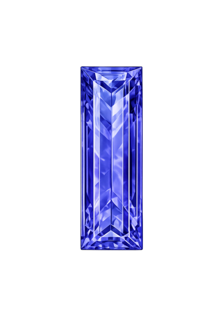 Simulated Tanzanite, Baguette