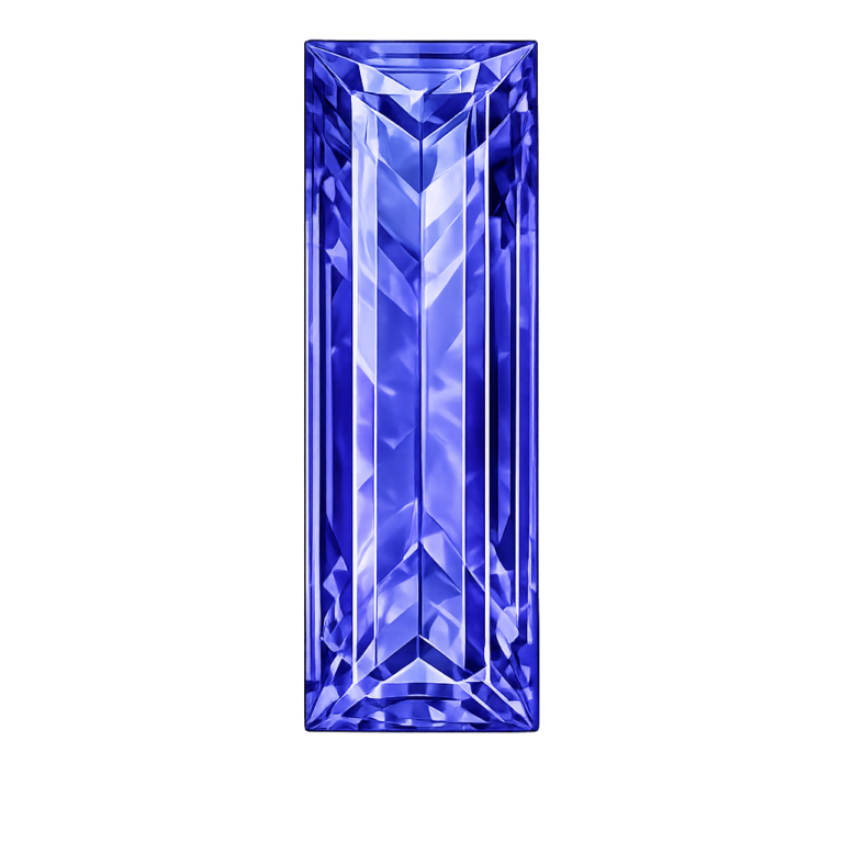 Simulated Tanzanite, Baguette
