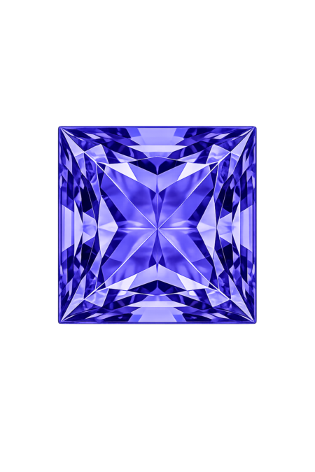 Simulated Tanzanite, Square