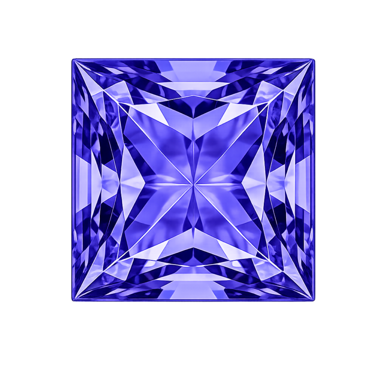 Simulated Tanzanite, Square