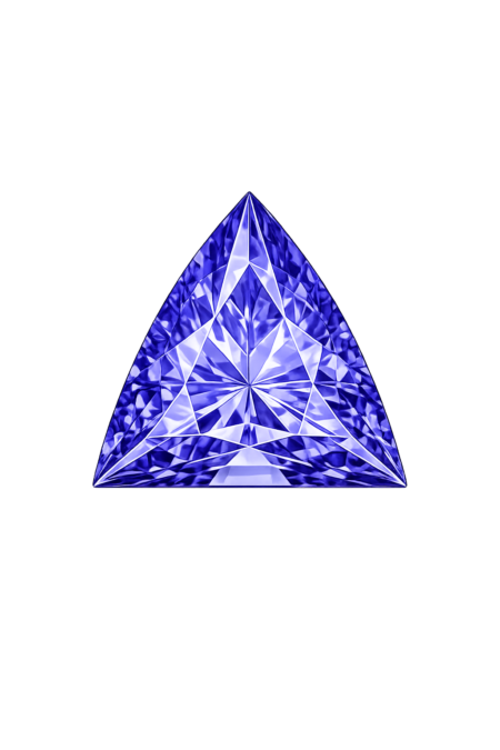 Simulated Tanzanite, Triangle