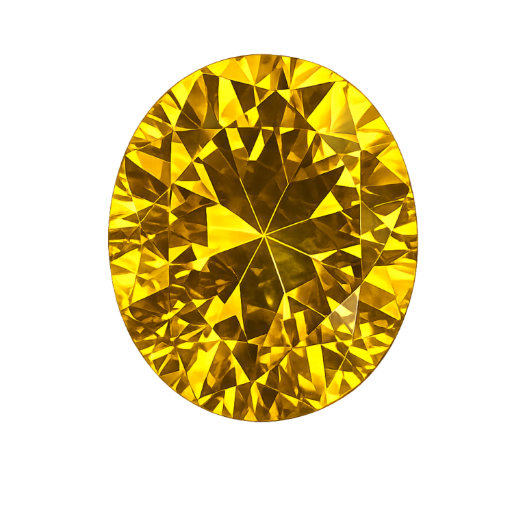 Simulated Yellow Sapphire, Oval