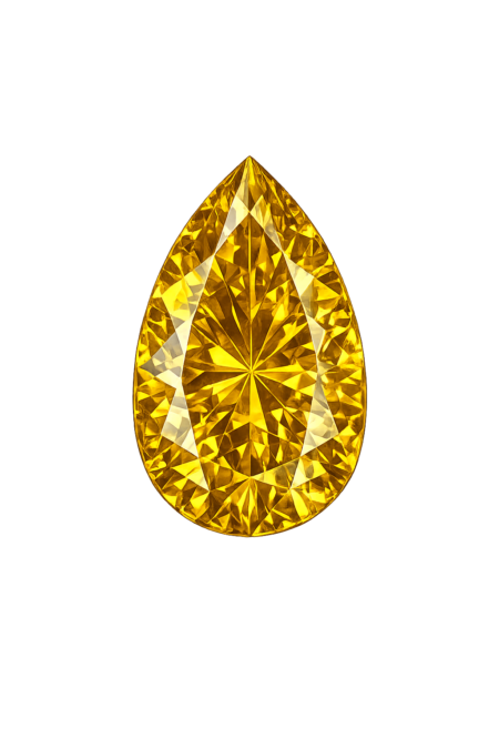 Simulated Yellow Sapphire, Pear