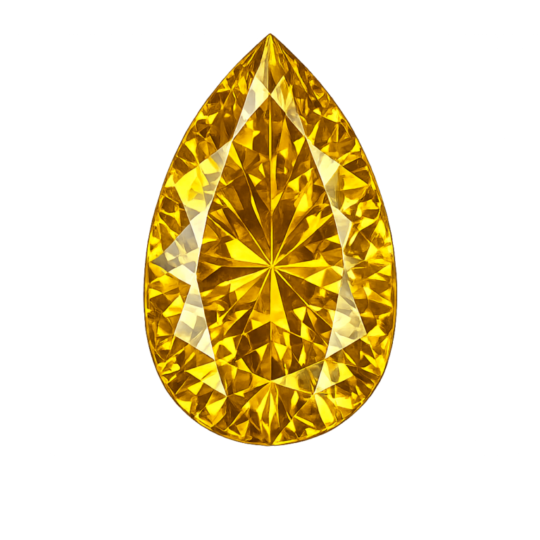 Simulated Yellow Sapphire, Pear