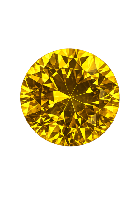 Simulated Yellow Sapphire, Round