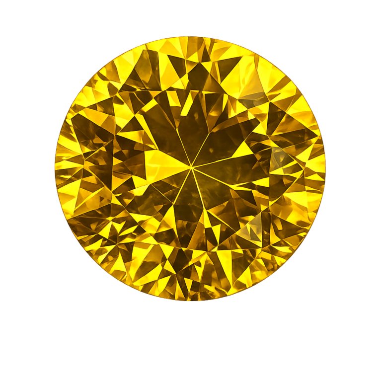 Simulated Yellow Sapphire, Round