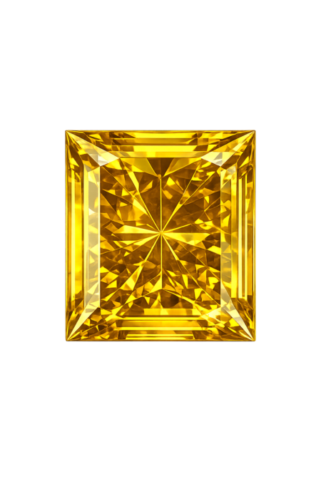 Simulated Yellow Sapphire, Square