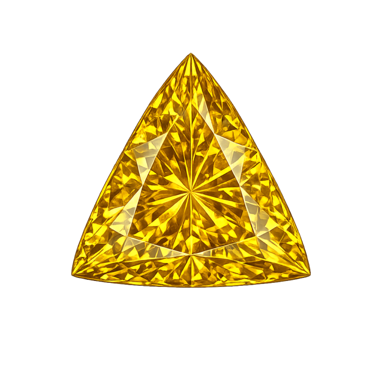 Simulated Yellow Sapphire, Triangle