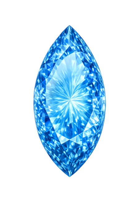 Simulated Blue Topaz, Marquise
