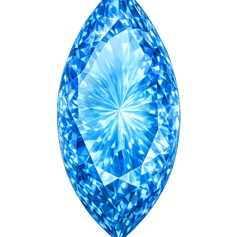 Simulated Blue Topaz, Marquise