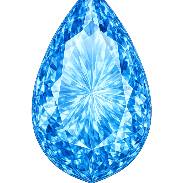 Simulated Blue Topaz, Pear