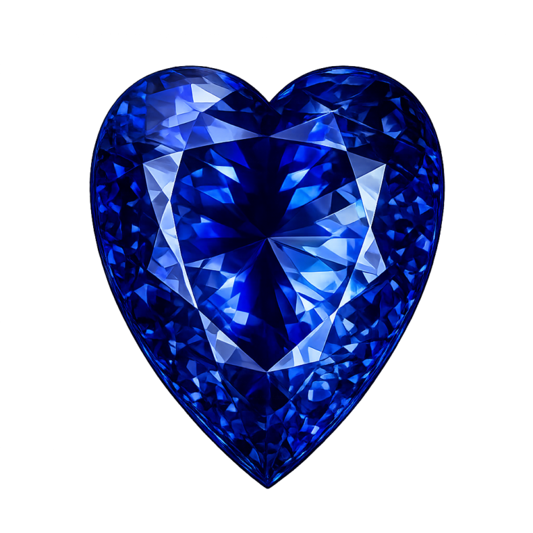 Simulated Blue Sapphire, Heart