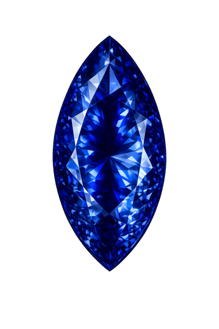 Simulated Blue Sapphire, Marquise