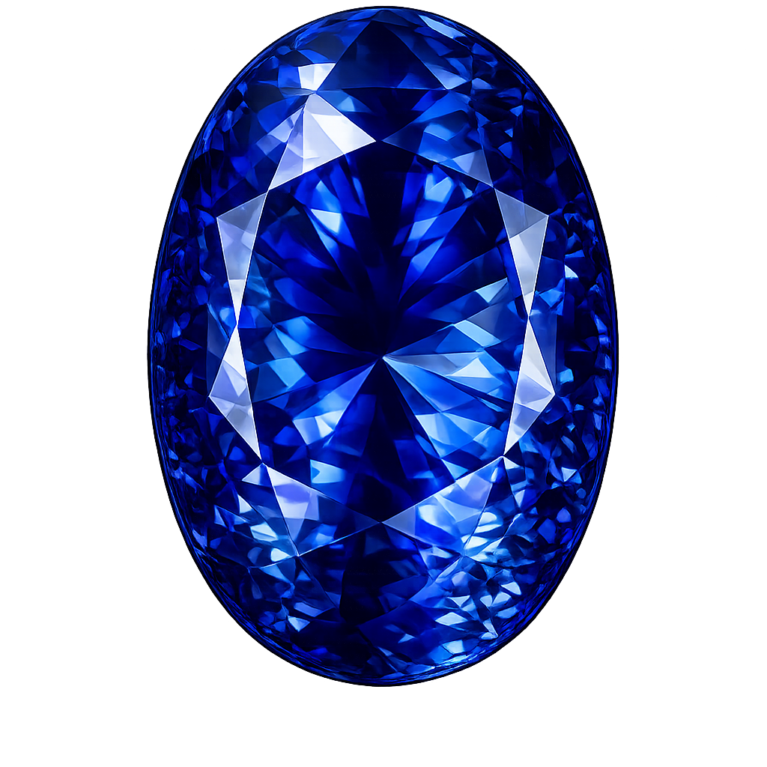 Simulated Blue Sapphire, Oval