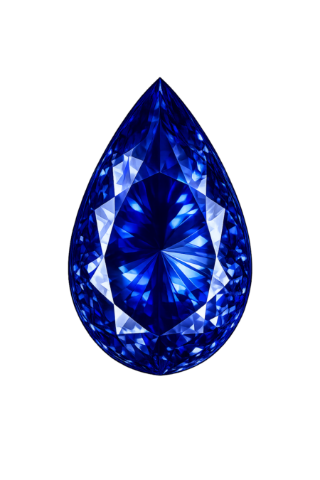 Simulated Blue Sapphire, Pear