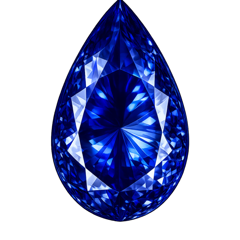 Simulated Blue Sapphire, Pear