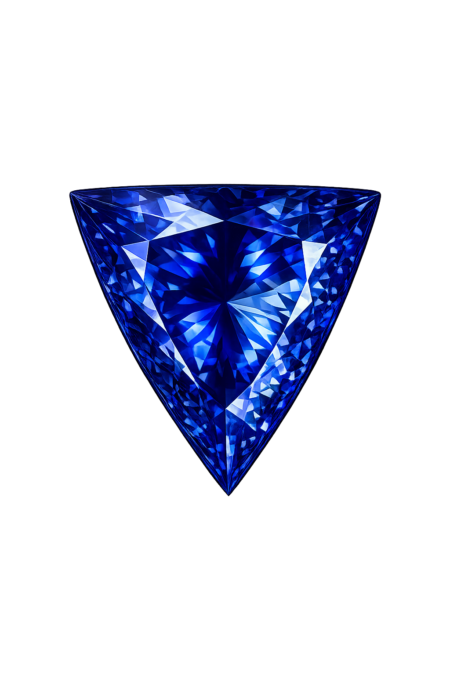 Simulated Blue Sapphire, Triangle
