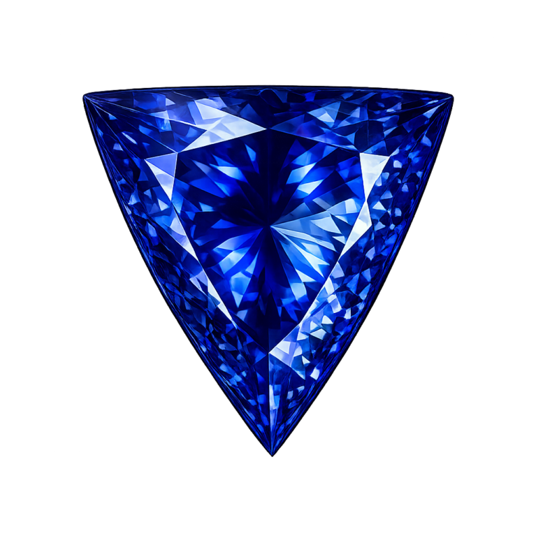 Simulated Blue Sapphire, Triangle