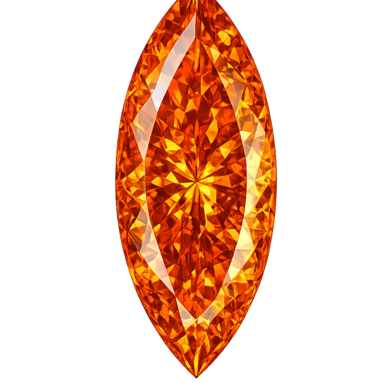 Simulated Orange Sapphire, Marquise