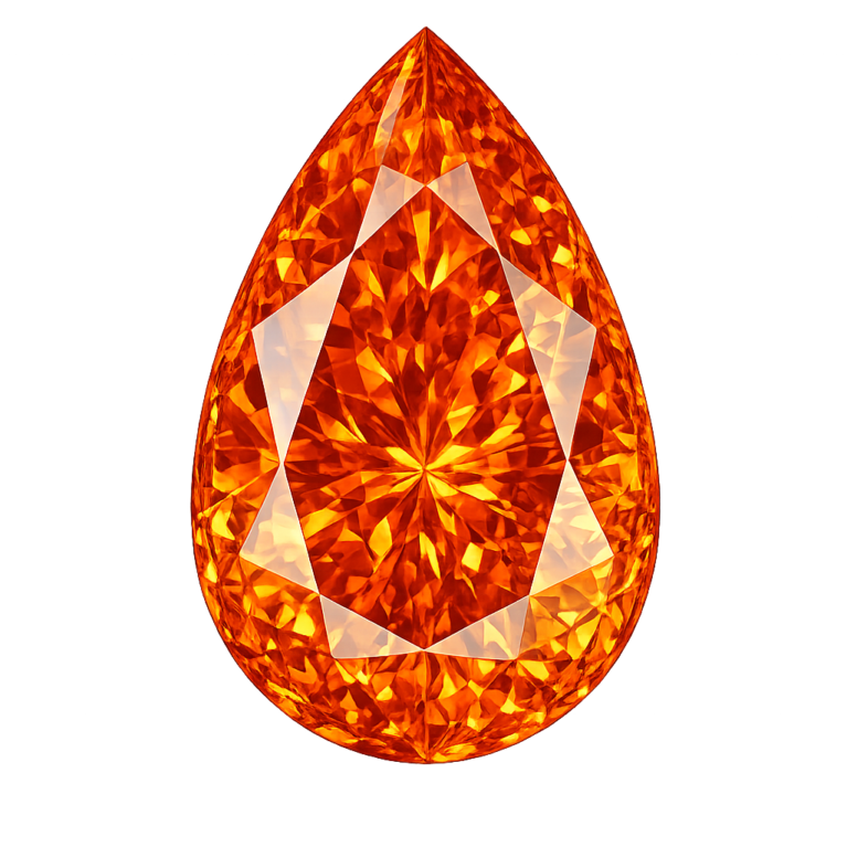 Simulated Orange Sapphire, Pear
