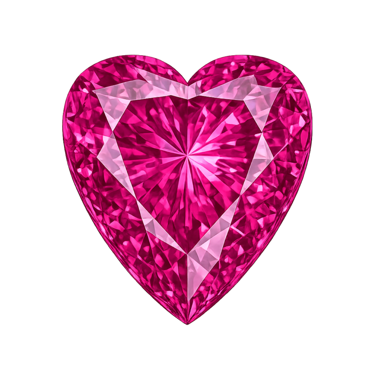 Simulated Pink Sapphire, Heart