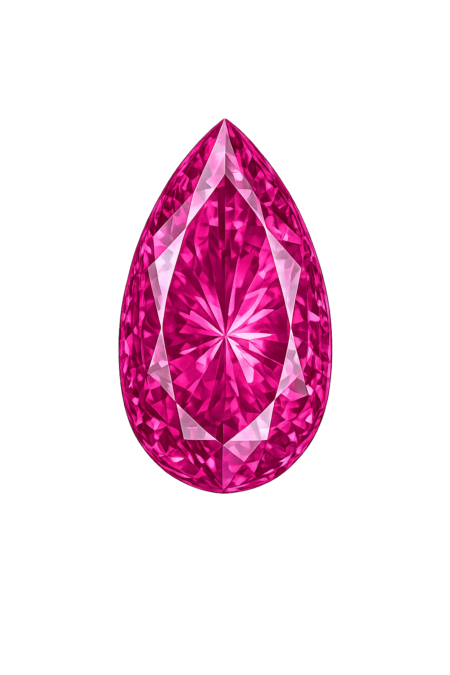 Simulated Pink Sapphire, Pear
