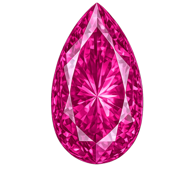 Simulated Pink Sapphire, Pear