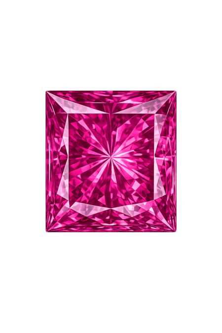 Simulated Pink Sapphire, Square