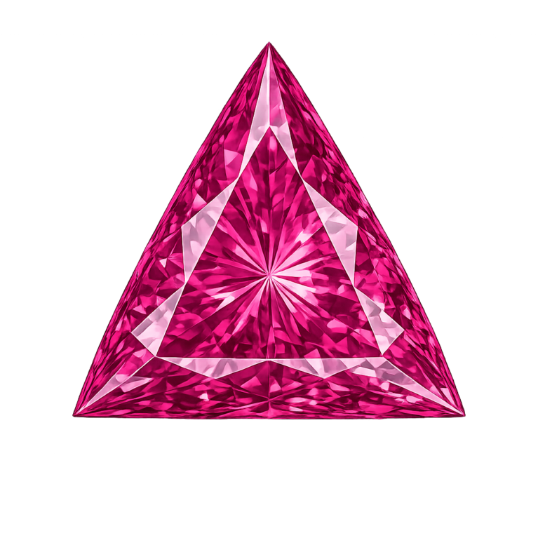 Simulated Pink Sapphire, Triangle