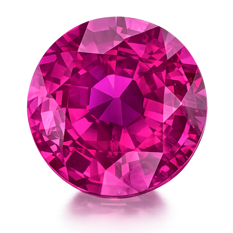 Simulated Pink Sapphire, Round