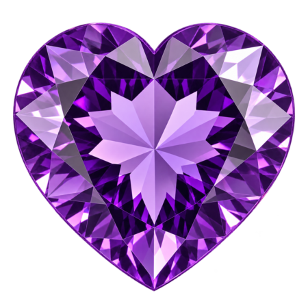 Hydrothermal Amethyst Quartz, Heart