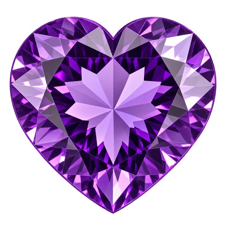Hydrothermal Amethyst Quartz, Heart