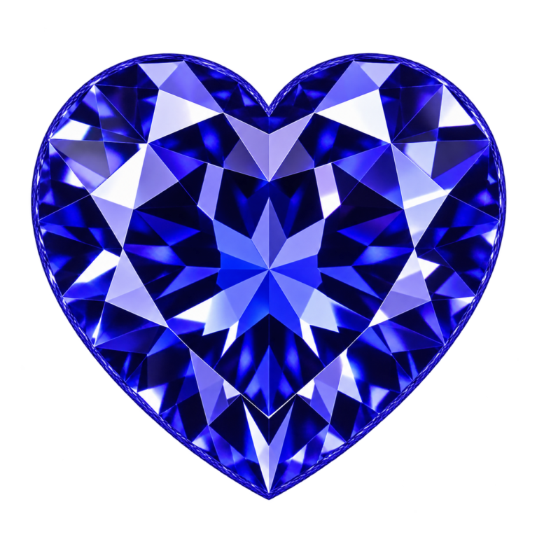Hydrothermal Blue Quartz, Heart