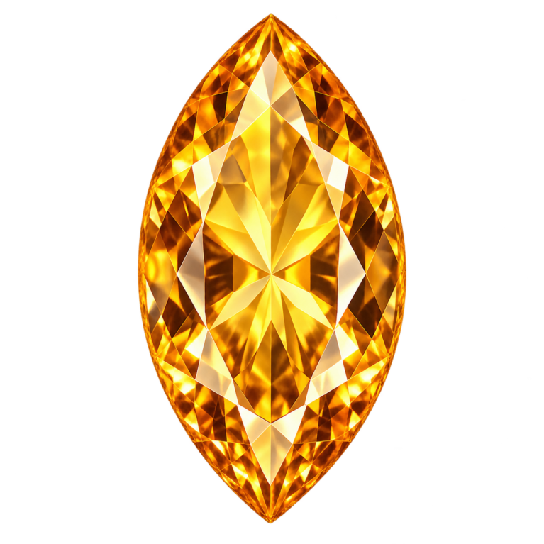 Hydrothermal Citrine Quartz, Marquise