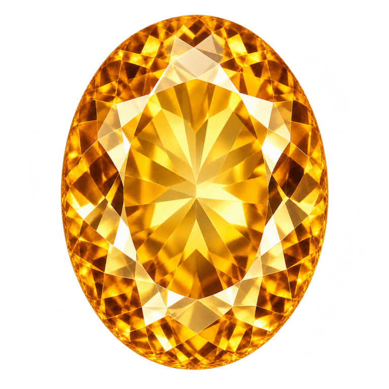 Hydrothermal Citrine Quartz, Oval