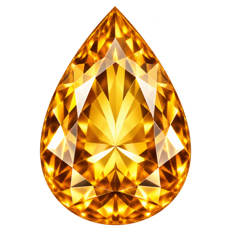 Hydrothermal Citrine Quartz, Pear