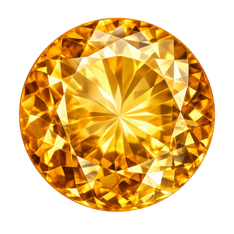 Hydrothermal Citrine Quartz, Round